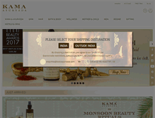 Tablet Screenshot of kamaayurveda.com